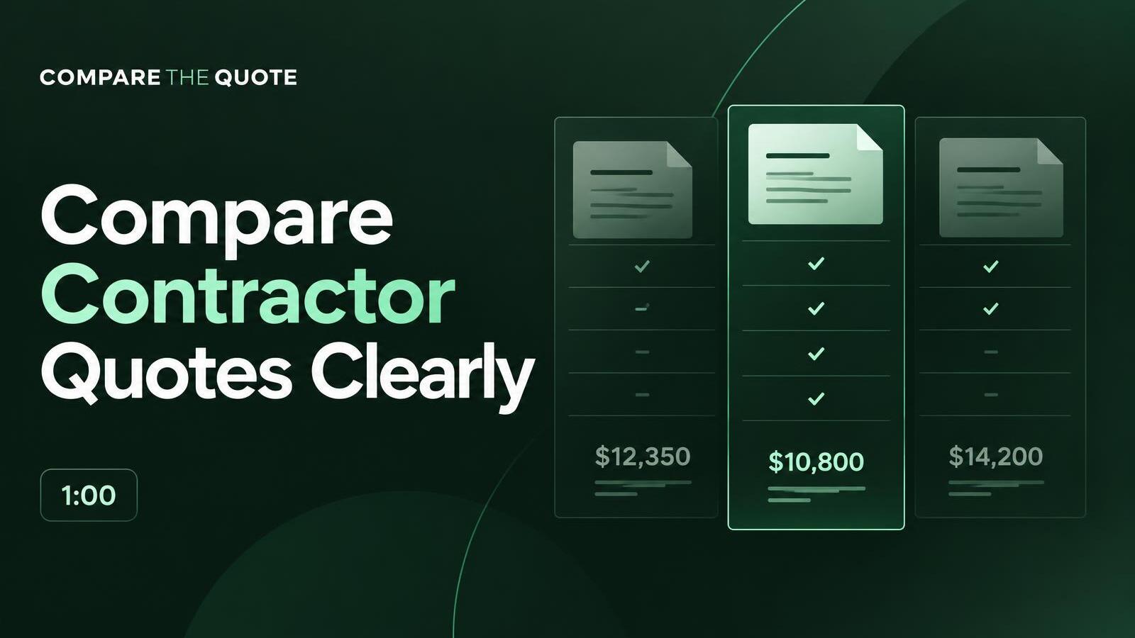 Compare Contractor Quotes Clearly